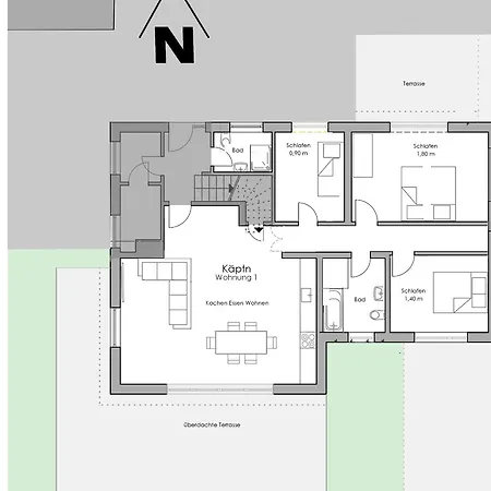 דירה Vosshoern Kaeptn קושהאבן